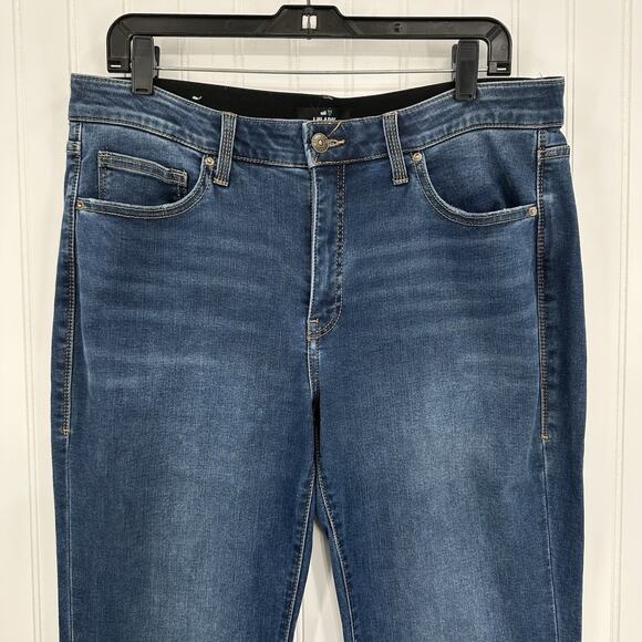 Lularoe Jeans Womens 32 US 14 Bootcut Blue Stretch Denim Tummy Panel Western EUC - Picture 3 of 14